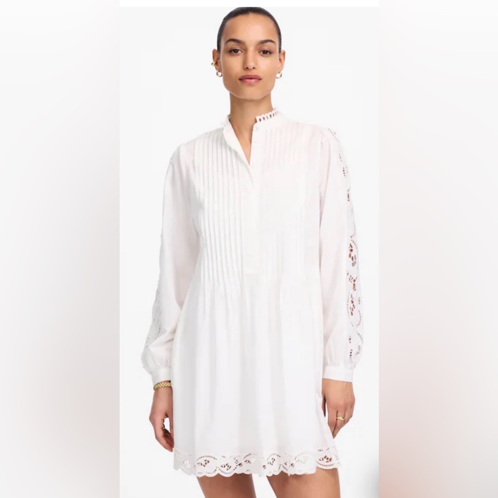 NWT Madewell White Eyelet Mini Dress- Medium